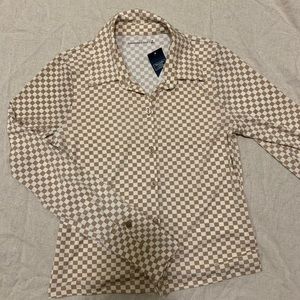 Light brown checkered shirt